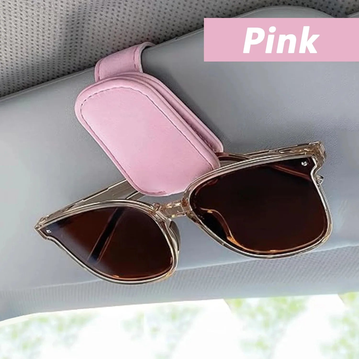 Magnetic PU leather car sun visor sunglasses clip scratch-resistant glasses holder strong grip multi-purpose glasses