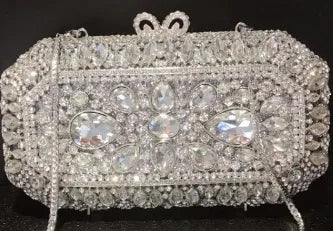 Sparkling Party Bags Luxury Banquet Wedding Engagement Full Diamond Crystal Bag Girl Birthday Photo Clutch Bag Rhinestone Purse