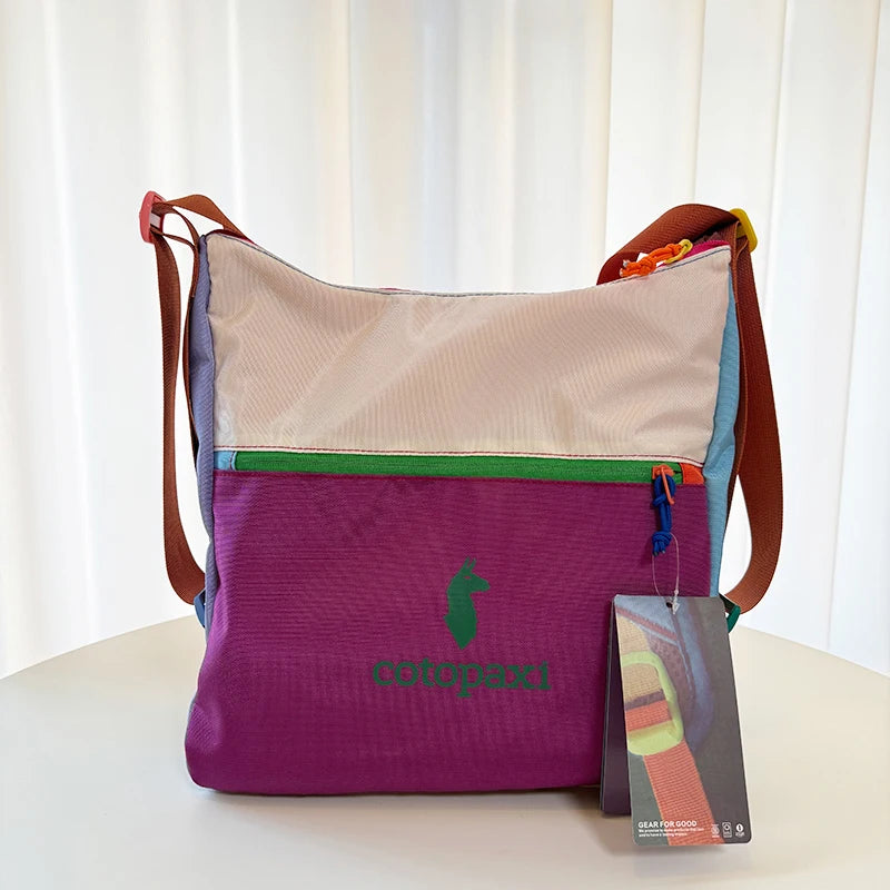 16LNew waterproof crossbody bag, unisex outdoor color-block crossbody bag