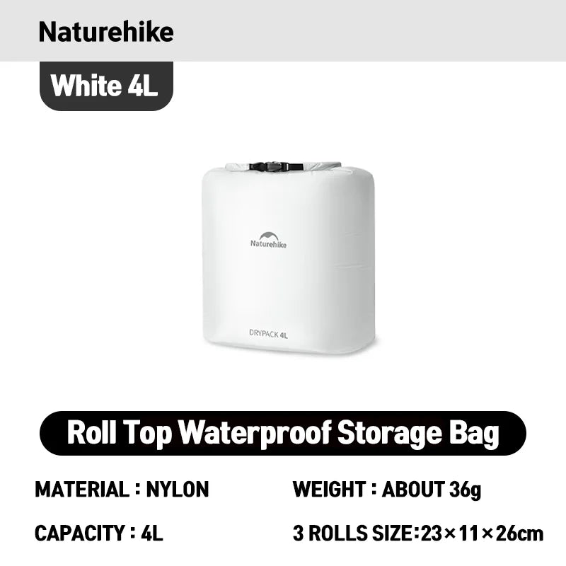 Naturehike Rolled Storage Bag Outdoor Travel Hiking Lightweight Waterproof Vacuum Compression Dispenser Bags Portable Organizer