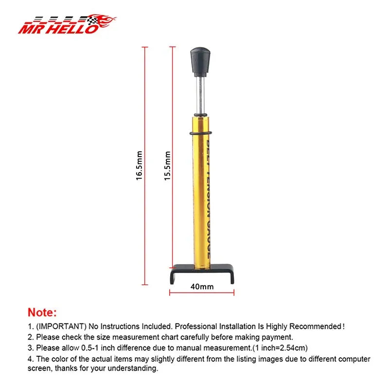 10 Lb Belt Car Belt Tension Tool Belt Gauge Tool Adjustable with L Shaped Pad, Motorcycle Belt Tension Tool Metal