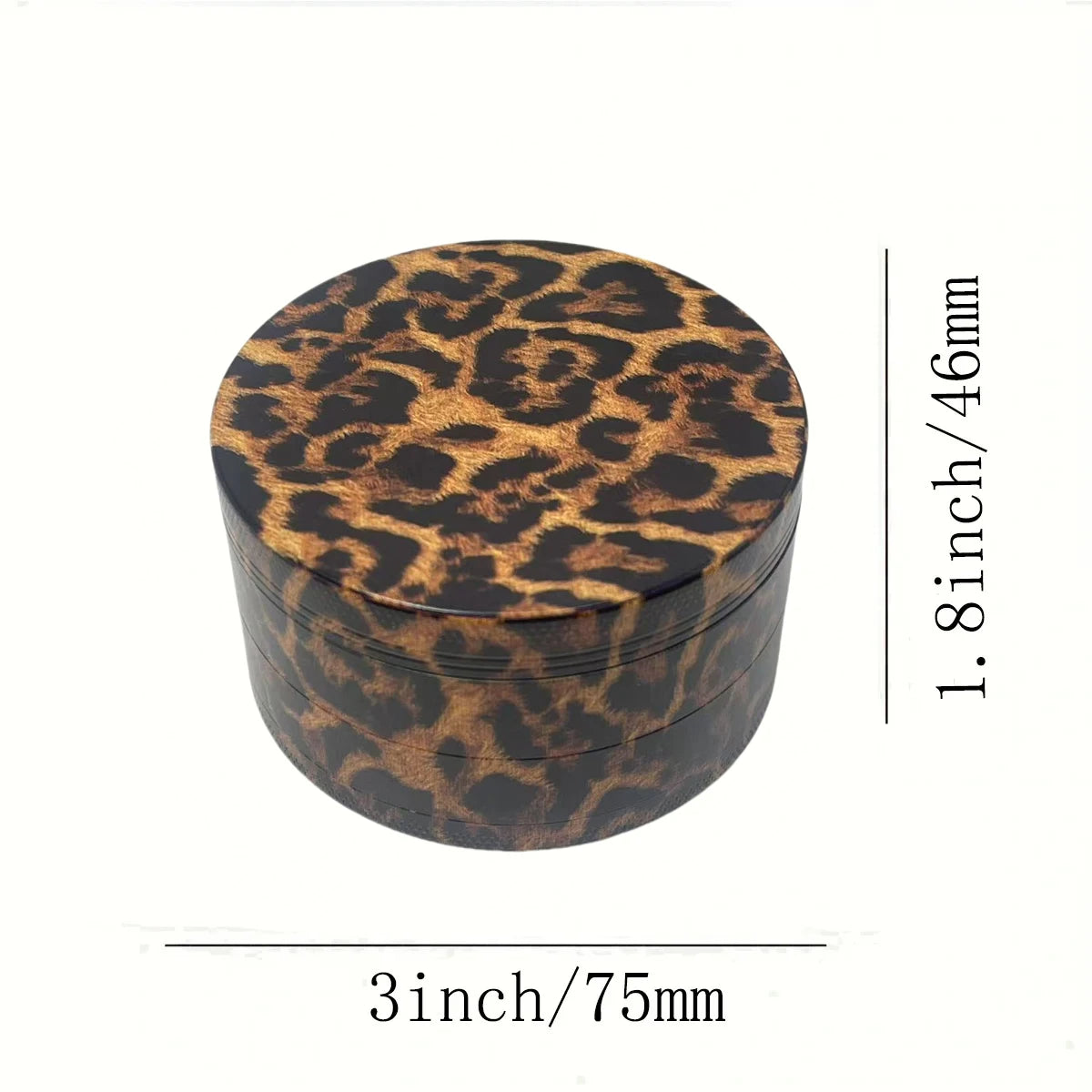 50/63mm Leopard Print Herb Grinder Manual Pepper Mill Salt Spice Mortar Tobacco Grass Grinder Cigarette Smoking Accessories