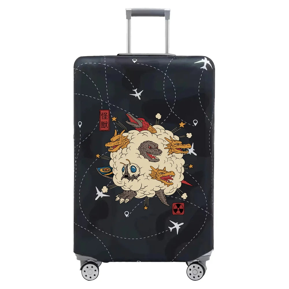 Baggage Covers Travel Luggage Protective Cover Stretch Dust Suitcase Covers Cartoon Print Series for18-32inch Travel Accessories