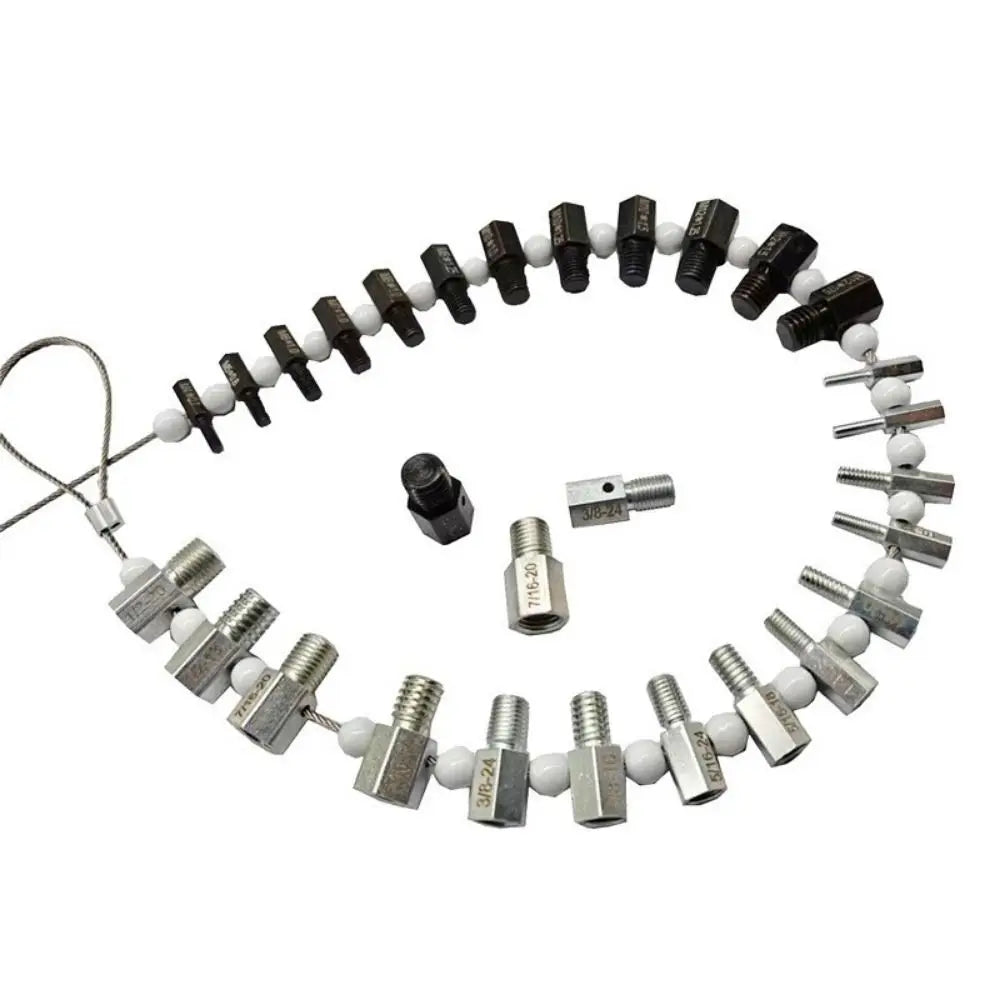 26Pcs Nut and Bolt Thread Checker Set Inch and Metric Size Precise Thread Checker Lightweight Universal Thread Measuring Tools