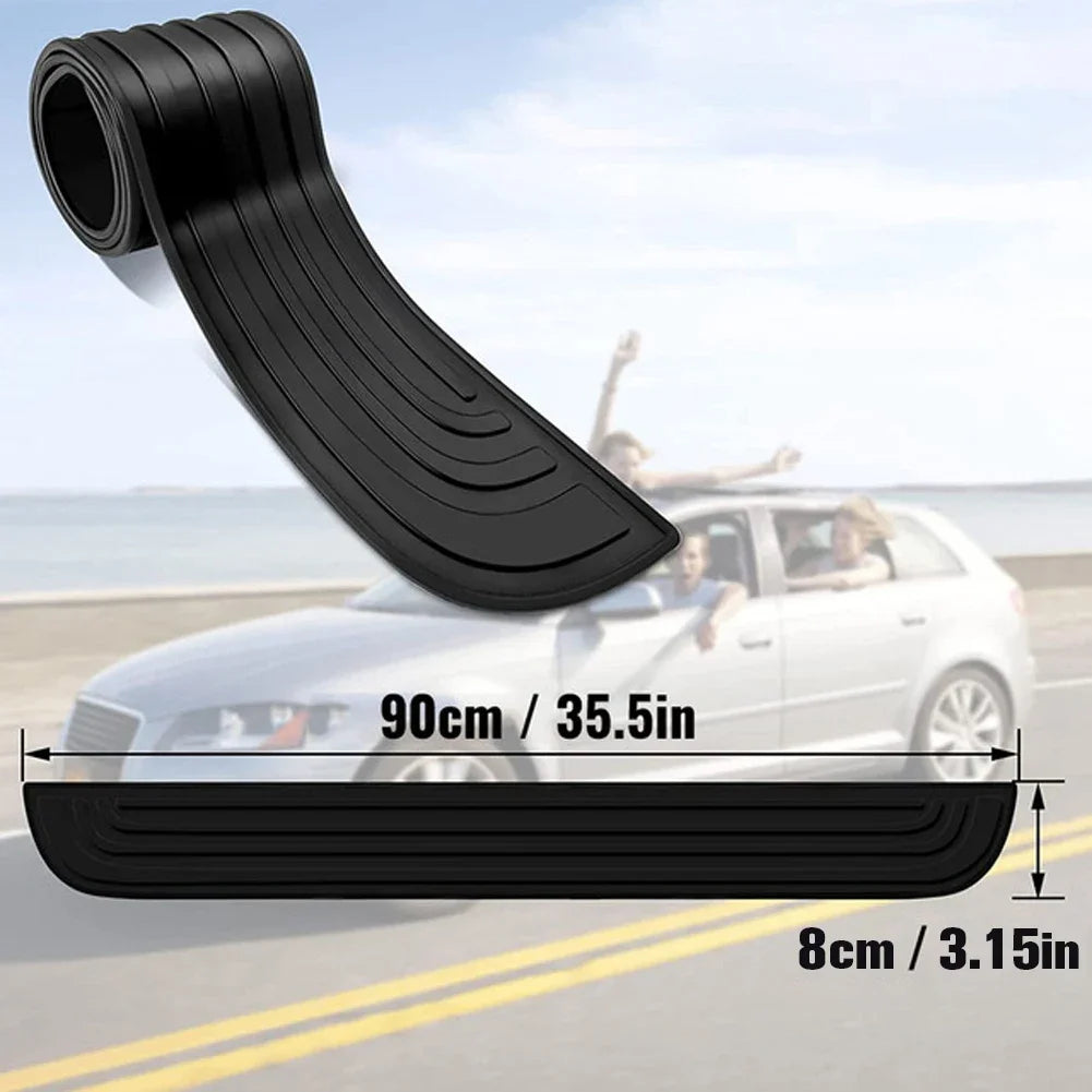 Universal Car Trunk Door Sill Plate Protector Anti-Scratch Rubber Rear Bumper Guard Anti-Collision Protector Strip
