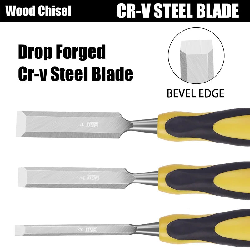 9pcs/set Wood Chisel Set for Woodworking Professional Carpentry DIY Tools Set Cutter Wood Carving Knife Set Hand Tool Kit