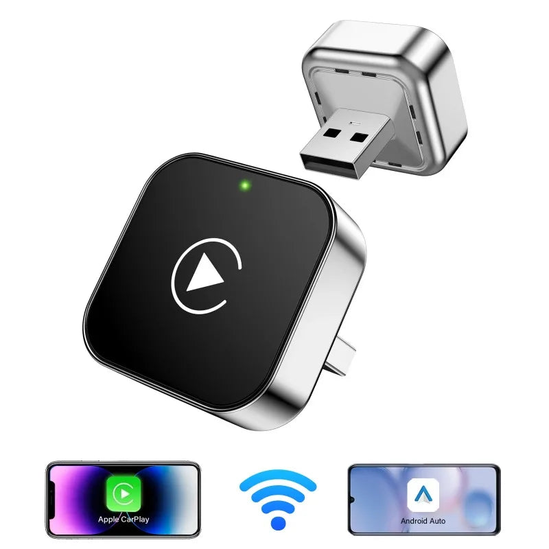 New Super Mini Carplay Ai Box Wired To Wireless Carplay&Android Auto 2in1 Box 5ghz For 99% Original Wired Carplay/Auto Car