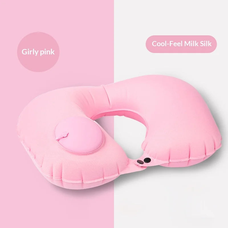 Travel Compression Inflatable Pillow Square Pillow Outdoor Portable Foldable Cushion Waist Support Inflatable U-shaped Pillow