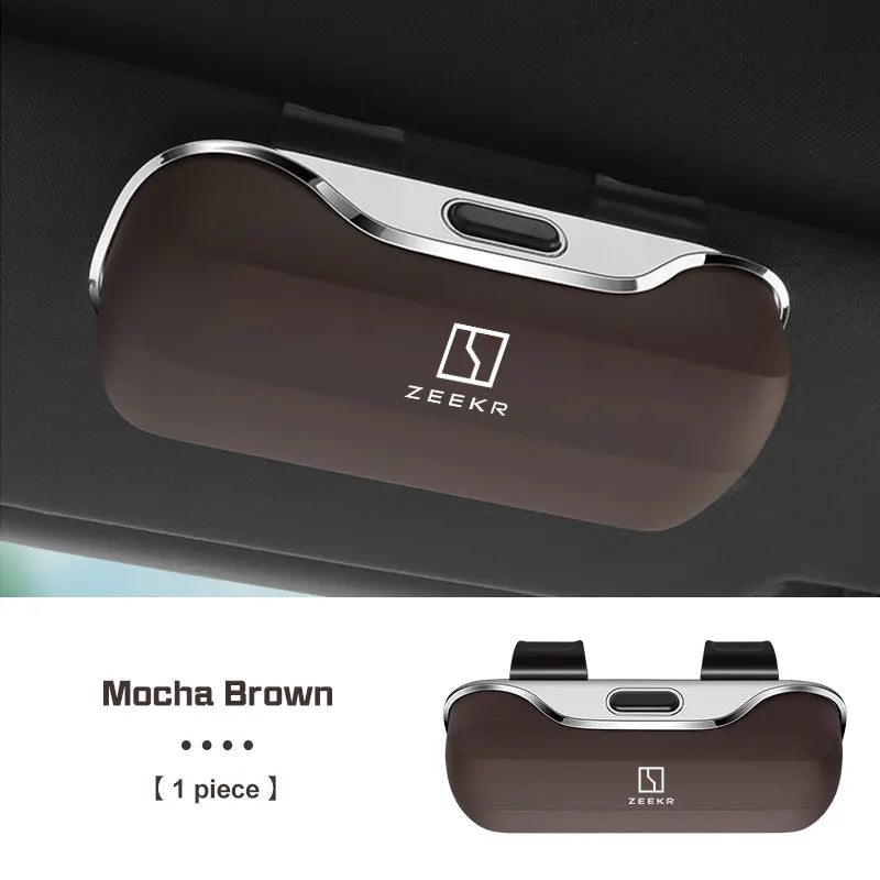 2026 Car Visor Glasses Box Portable For  ZEEKR 001 007 009 X MIX 7X 9X M-Vision Auto Universal  Eyeglasses Case Car Accessories