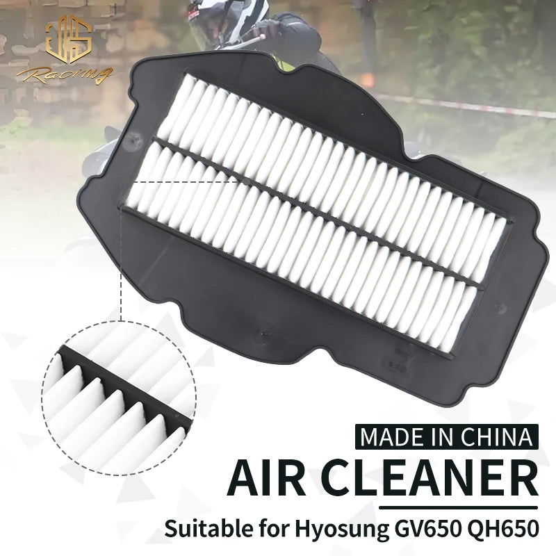 JSRAOIMG 650cc Motorcycle Engine Intake Air Filter Cleaner For HYOSUNG GV650 QH650 GV 650 13780HR9800