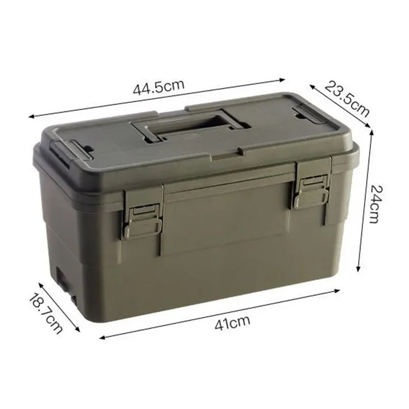 Household Flip Double-layer Tool Organizer Box Multifunctional Camping Hardware Tools Storage Boxes Multiple Stacks Tool Case
