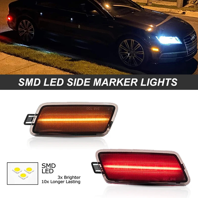 For Audi A7 Quattro/ RS7/ S7 Front Rear Side Marker Light Turn Signal Light Parking Position Indicator Lamp Assembly 2012-2017