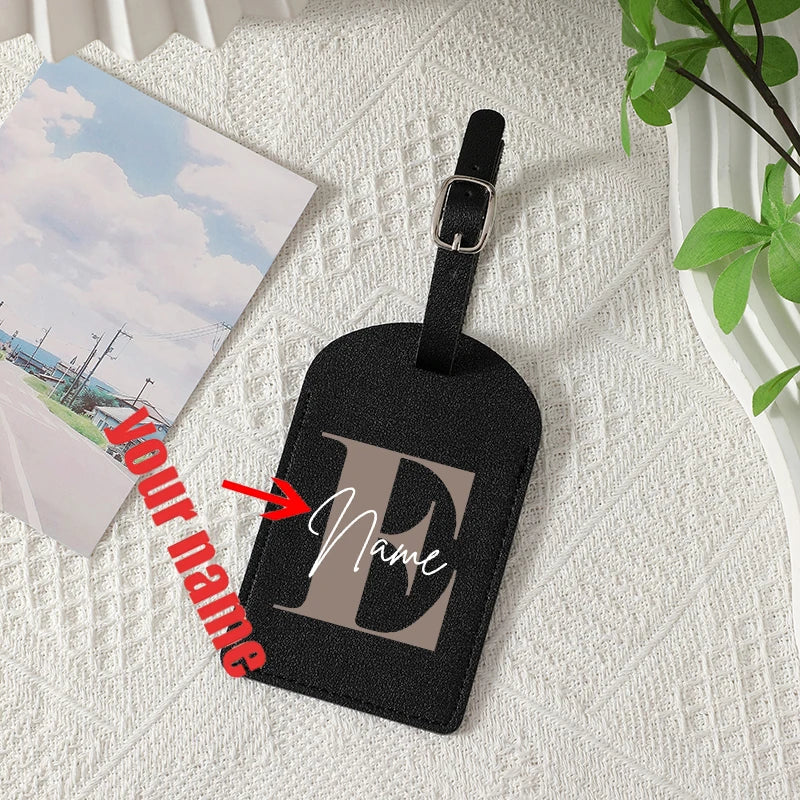 A-Z Initial Personalized Name Luggage Tag 26 Letters Custom Name Luggage Boarding Tags Travel Id Identification Luggage Tag Gift
