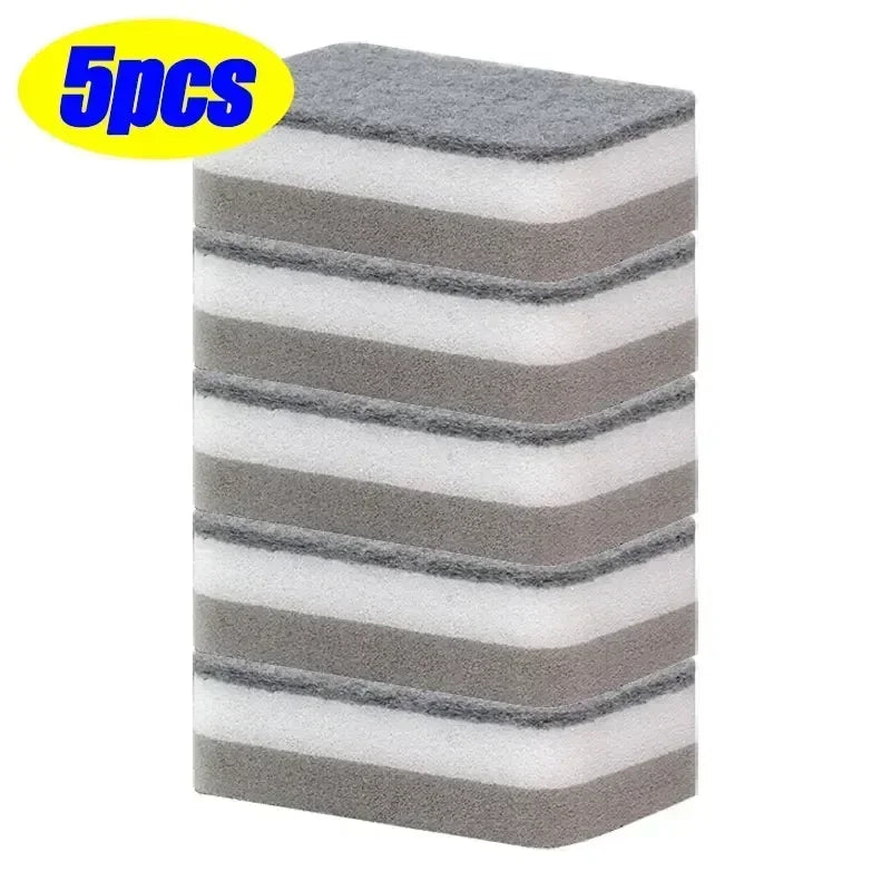 5-50pcs Magic Cleaning Sponges Double-sided Reusable Kitchen Sponge Wipes Pan Pot Dishwashing Scouring Pads Brush Clean Tools