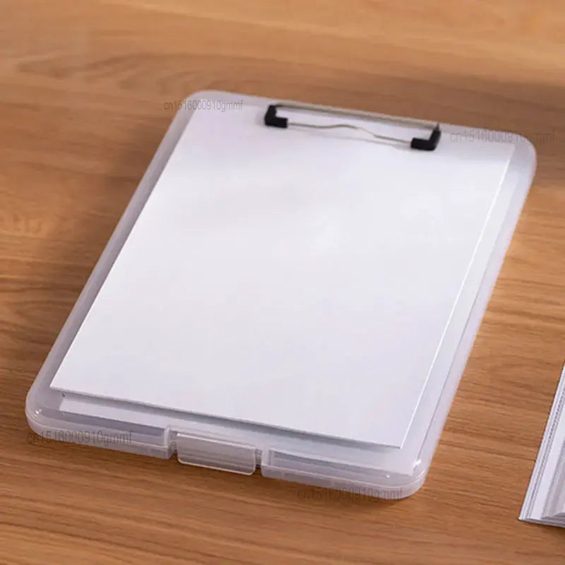A4 Paper File Document Storage Box With Folder Clip Writing Board WordPad Office School Stationery Holder Organizer Case 8 Color
