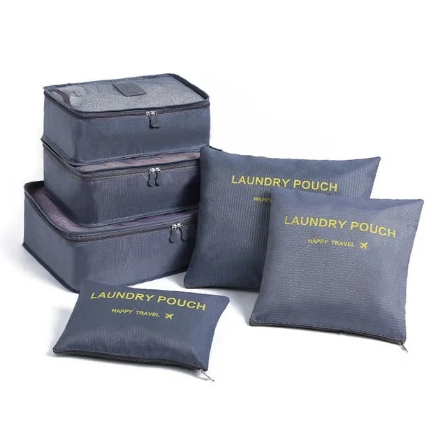 6/7PCS Set Travel Organizer Storage Bags Multifunction Packing Cube Bag For Clothes Tidy Portable Wardrobe Suitcase Pouch Case
