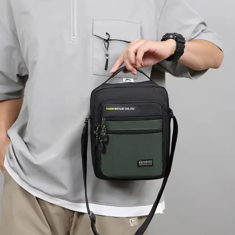 High Quality Oxford Men Crossbody Bag Multi-Pockets Storage Bag Single Shoulder Bags Big Capacity Business Crossbody Bags Gift