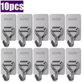 304 Stainless Steel Wall Hooks Self Adhesive Heavy Duty Towel Key Coat Bag Hanger Waterproof Hook Bathroom Kitchen Hardware Hook