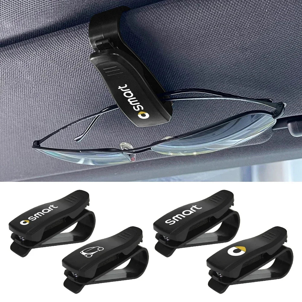 For Smart Eq Fortwo Forfour 453 451 452 450 454 Roadster Car Sun Glasses Case Card Ticket Holder Sunglasses Clip Car Accessories
