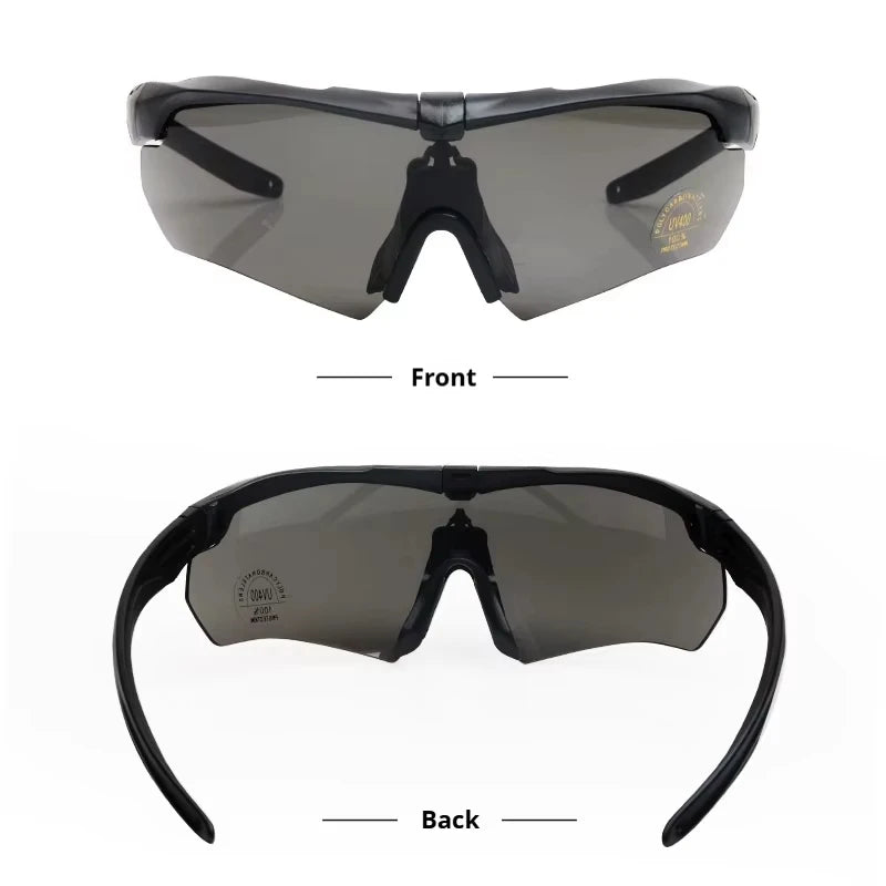 Military Tactical Goggles CS Airsoft Windproof Shooting Glasses HD 3 Lens Motocross Motorcycle Mountaineering Safe Glasses