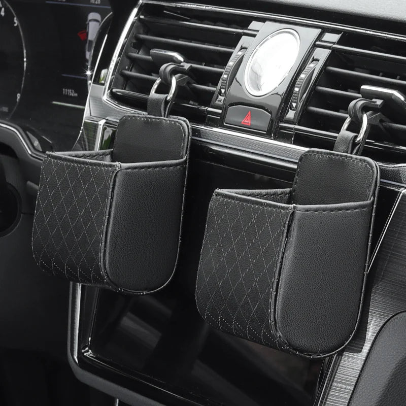 Car storage hanging bag car air outlet storage bag car air conditioning bar mobile phone card storage bag box car interior suppl