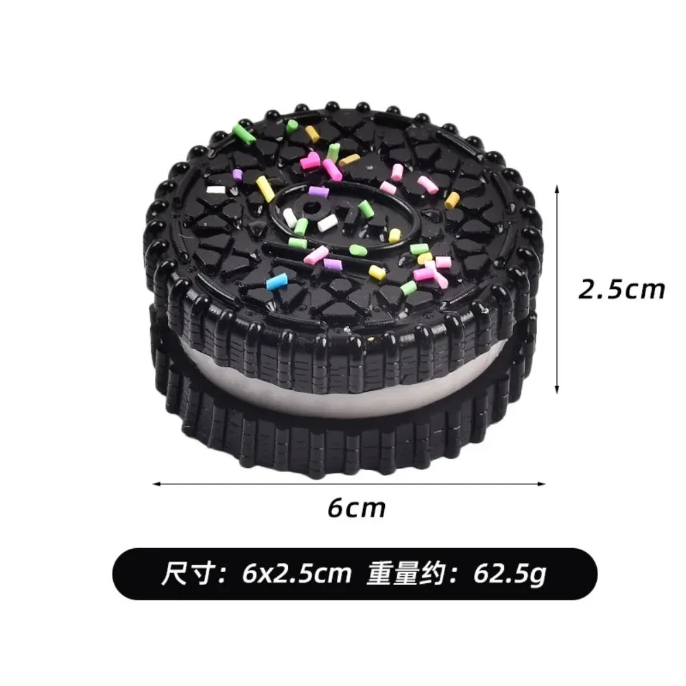 Simulation Oreo Stress Relief Squishy Toy. Creative Cookie Cake Super Soft Squeeze Toy. Sandwich Biscuit Antistress Gadget.