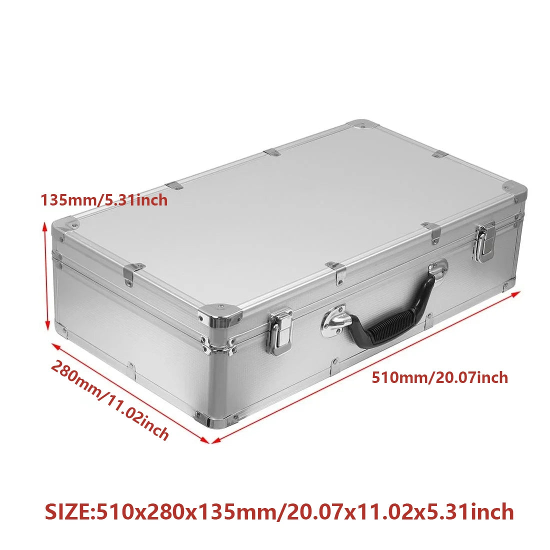 Aluminum Alloy Safety Instrument Storage Toolbox Equipment Toolbox Outdoor Carrying Case With Shock-Absorbing Cotton Inside