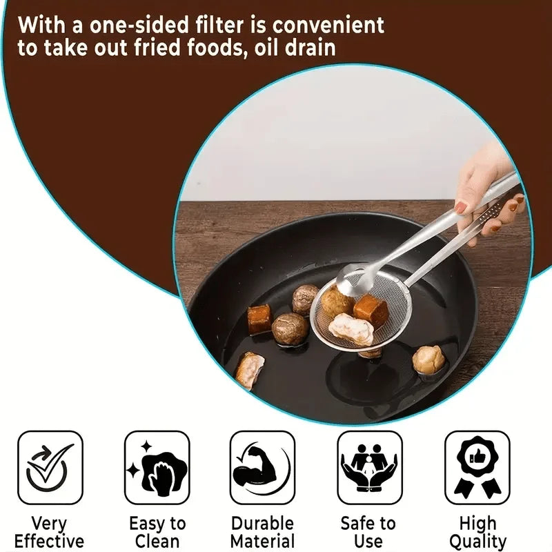 Stainless Steel Kitchen Tongs—a Versatile and Easy-to-clean Tool Ideal for Preparing and Frying Healthier Meals for Outdoor Cook