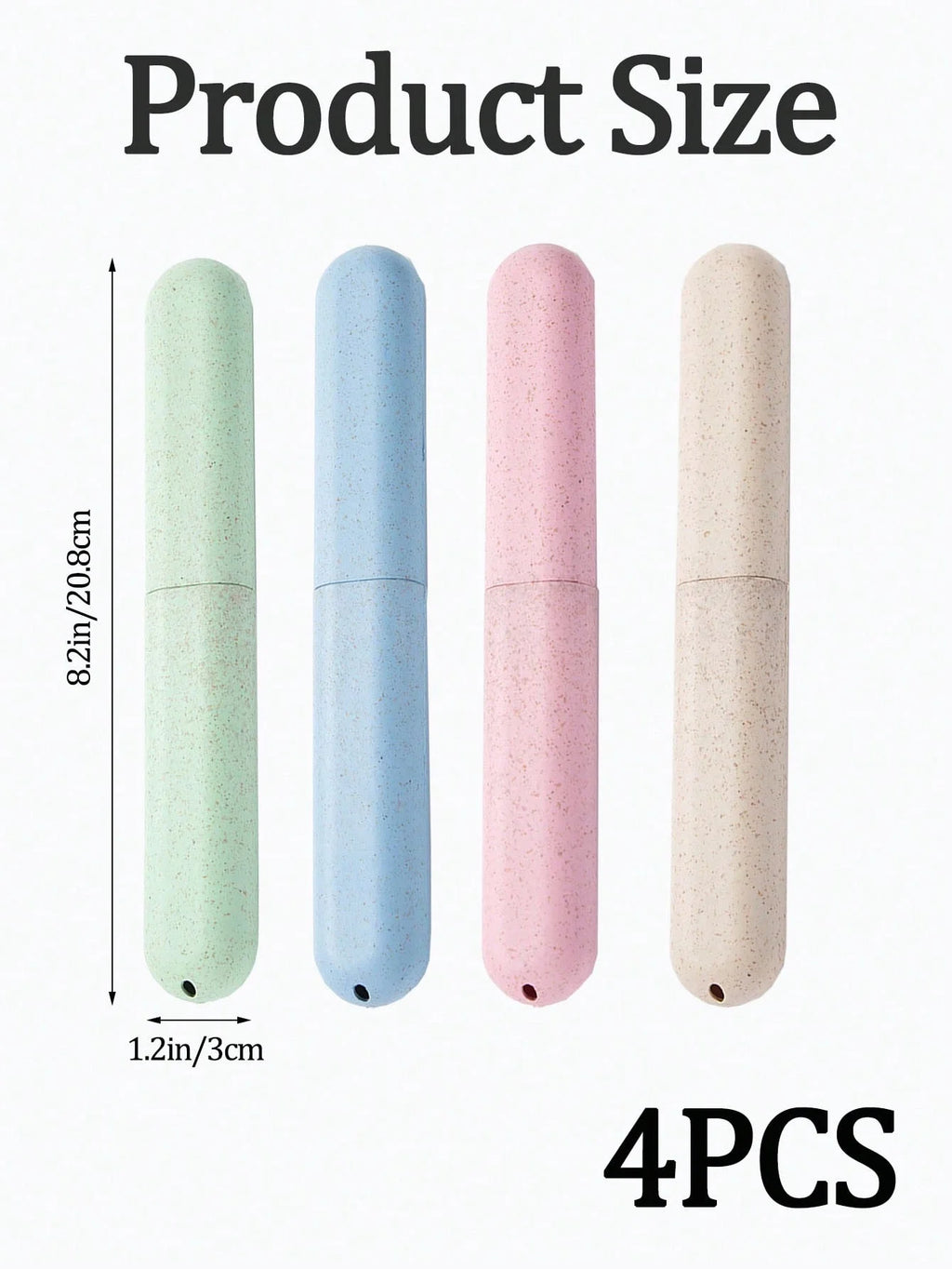 4 Pack Toothbrush Case Portable Travel Toothbrush Case Dust-Prof and Sanitary for Home, rave, Business, Camping, School oothbrus