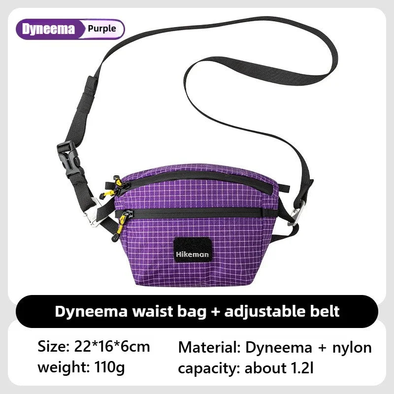 Outdoor Chest Bag UHMWPE 1.2L Large Capacity Waterproof Adjustable Lightultra Bag for Camping Hiking Cycling Running Fishing