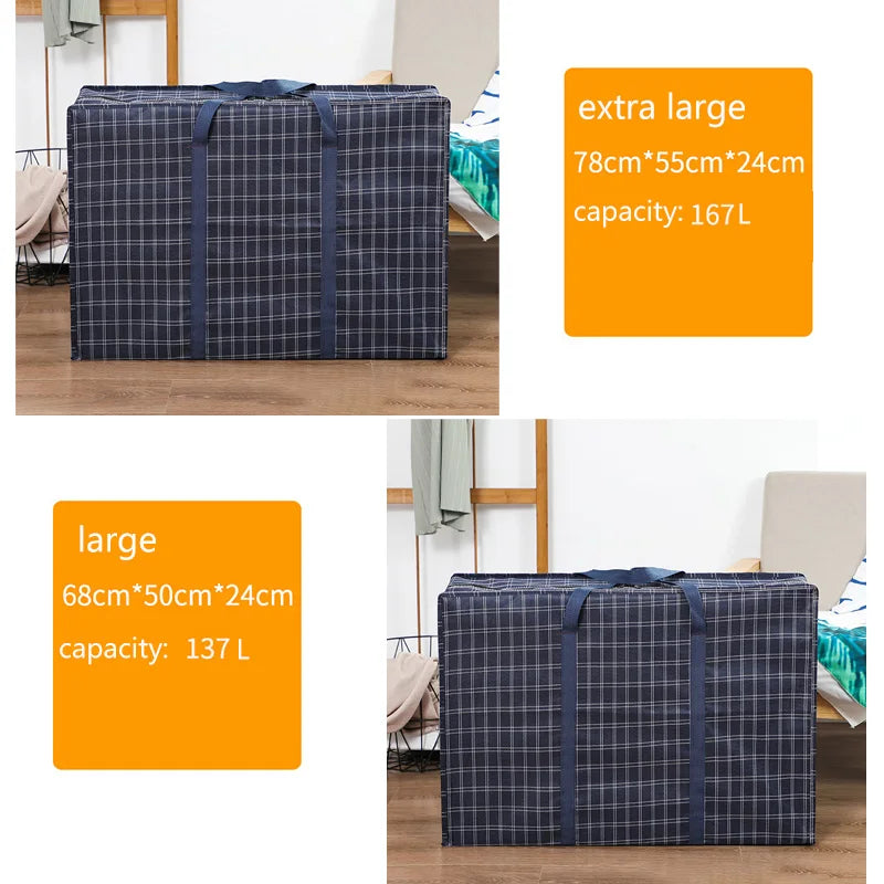 New extra large Oxford bag moving house bag waterproof and moisture-proof thickened luggage bag packing bag storage bag handbag