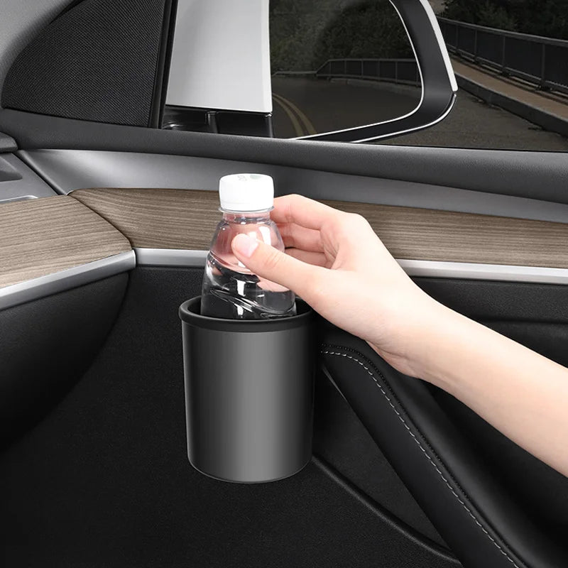 Set Car Door Cup Holder for Tesla Model 3 Highland  Model YJuniper 2025 4Pcs Handle Coffee Drink Holder Box Car Accessories