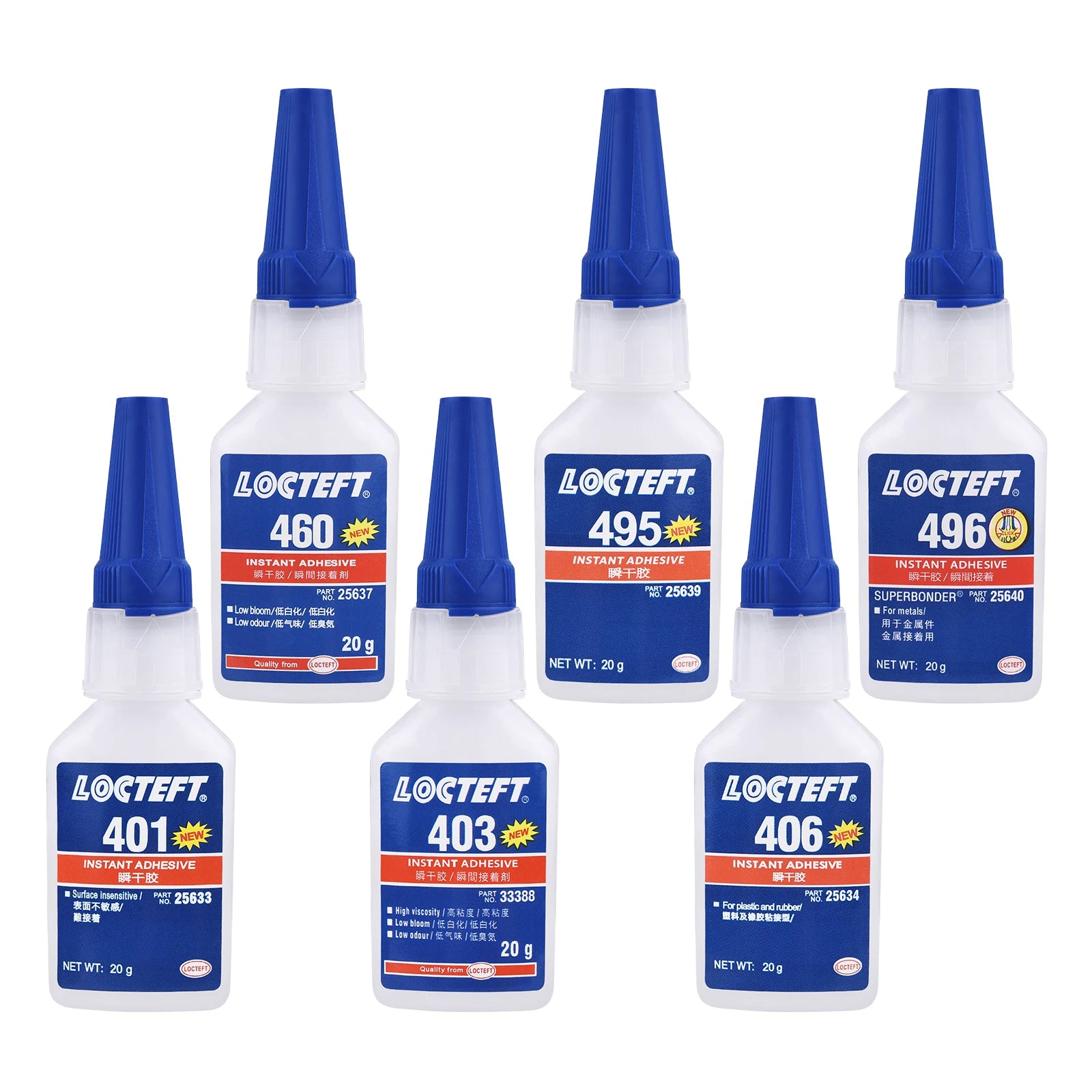 Instant Quick Drying Glue 401 406 495 460 496 Strong Glue High Temperature Resistant Adhesive For Metal Plastic PVC
