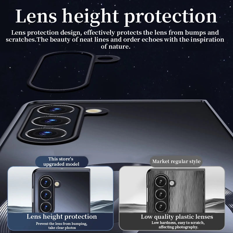 Plating Matte for Magsafe Magnetic Case for Samsung Galaxy Z Fold 8 Ultra 7 6 5 4 3 Wireless Charging Shockproof Protector Cover