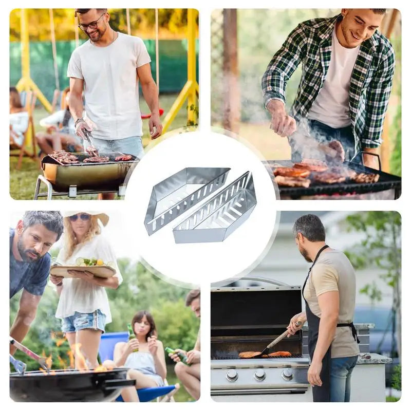 Charcoal Grill Basket Grill Holder For Outdoor Barbecue Mesh Design Charcoal Basket Rack For Barbecuing Picnic Camping Outdoor