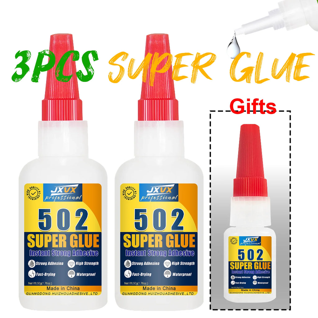 Super-Strength Cyanoacrylate 401/502 for Metal and Plastic, 20 g - 5S Instant-Curing Adhesive for Tool Repair