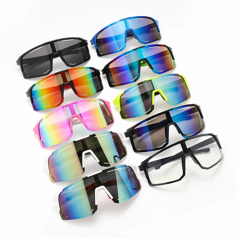 Hiking Square Sports Anti Light Glasses Men Women UV400 Sports Eyeglasses Bicycle Bike Eyewear Road Goggles Wrap Around Shades