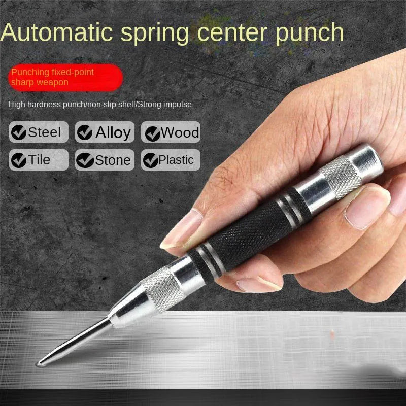 Window breaker glass impactor Labor saving Spring Type Automatic Center Punch Metal Steel Spring Load Punch Tool