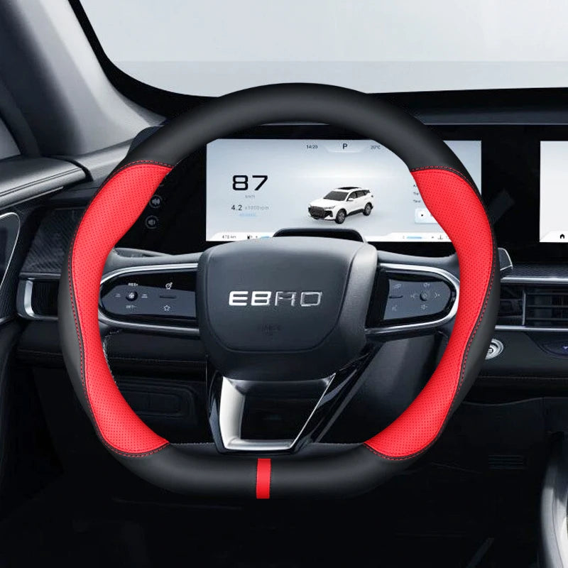 Car Steering Wheel Cover For Ebro S400 S700 S800 S900 2025 2026 2027 Leather Protector Anti Slip Wear-resistant Auto Accessories
