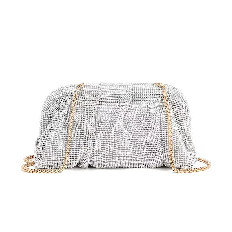 Wedding Party Clutch Purse Glitter Shiny Rhinestone Diamond Evening Bag Luxury Designer Women's Handbag Shoulder Crossbody Bag