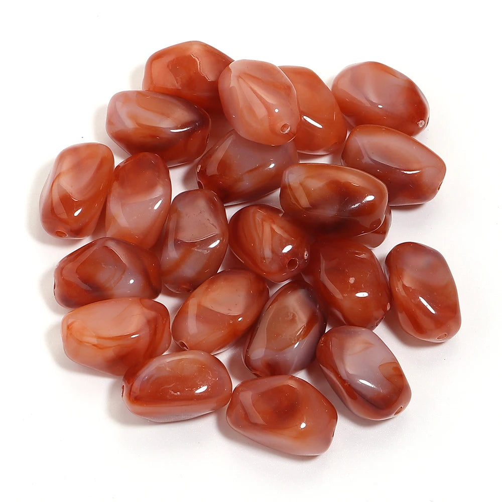 20pcs 12x21mm Irregularity Acrylic Beads Spacer Loose Beads For Jewelry Making DIY Bracelet Earrings Accessories