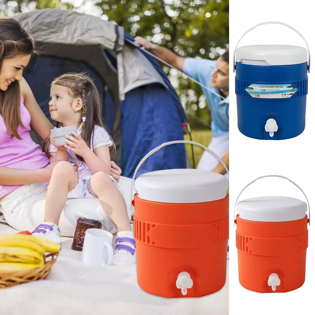 NEW Gallon Water Bottle 3.8L Camping Coolers Long-Lasting Insulation Beverage Serveware Portable Drink Dispensers For Outdoor