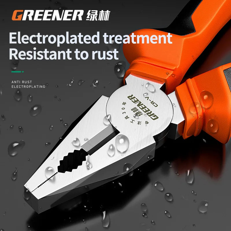 GREENERY Steel Wire Pliers, Electrician Specific Diagonal Pliers, Pointed Nose Pliers, Multifunctional Hardware Manual Tools