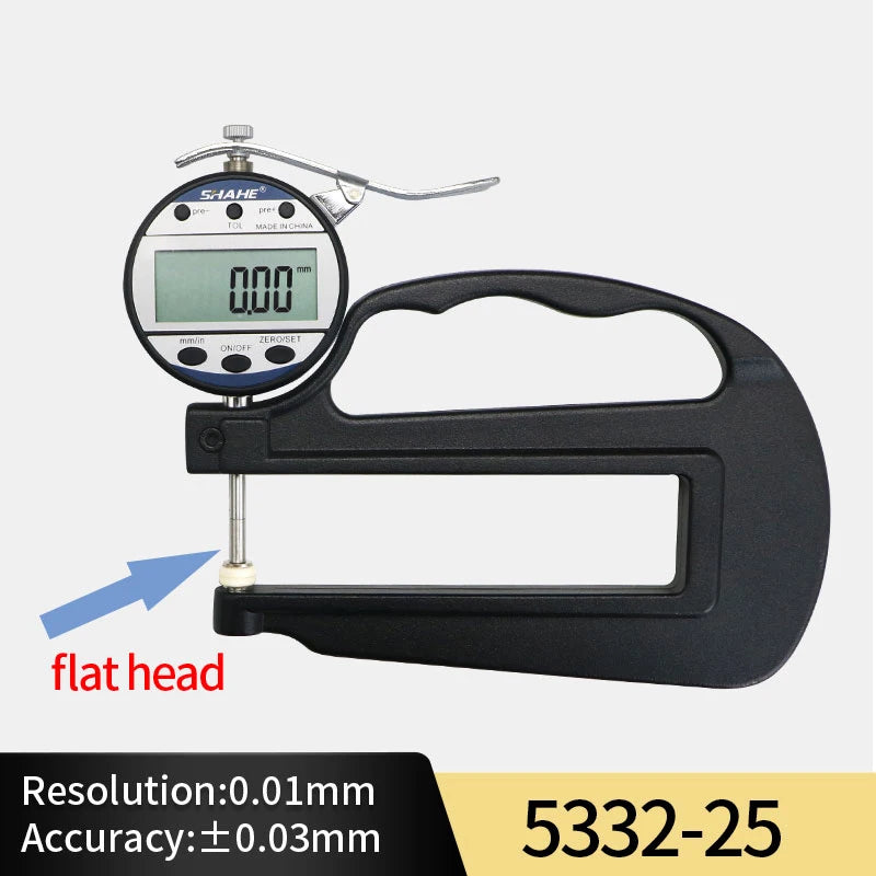 SHAHE Paper Measurement Tool 0-10/25 mm 0.01 mm High Accuracy Digital Thickness Gauge Measuring & Gauging Tools