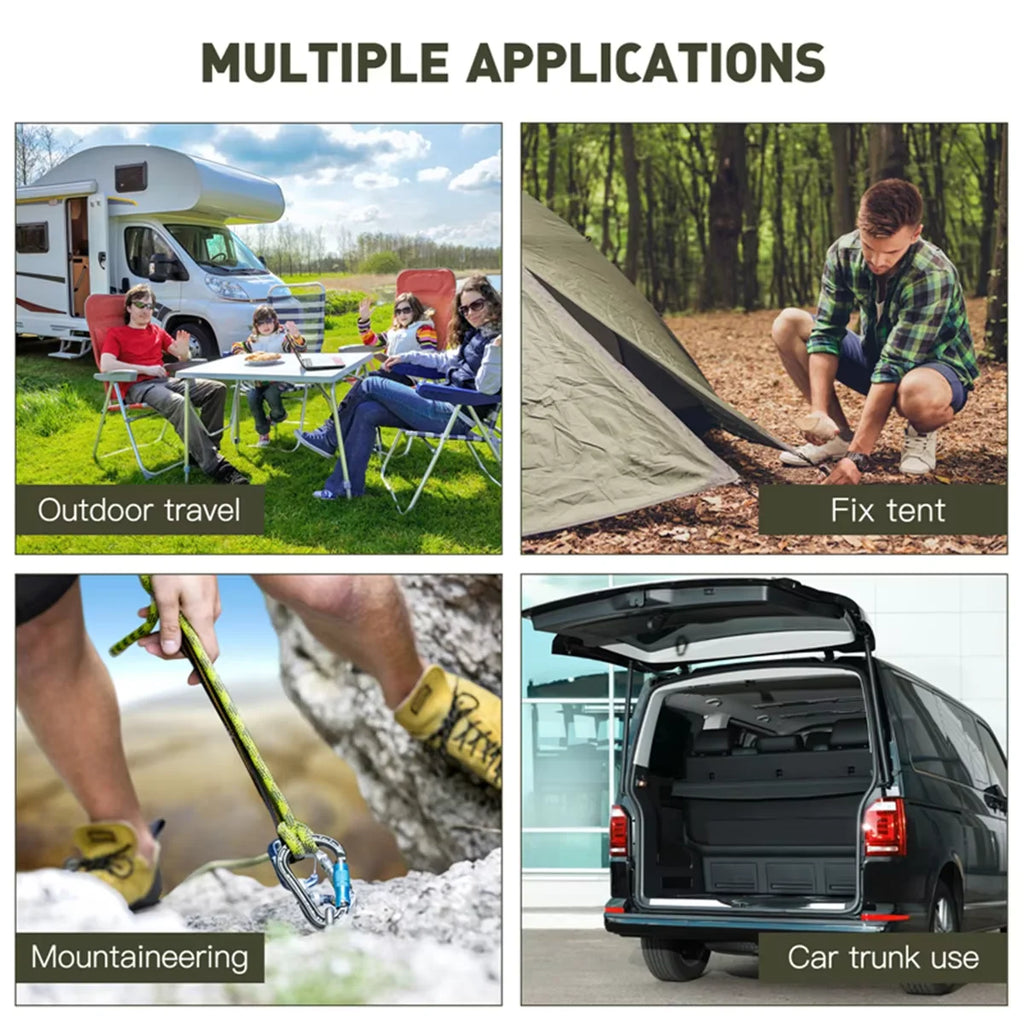 For Camping Luggage Bicycle Cargo Multipurpose Tie Down Utility Rope Pack Adjustable Elastic Strap with Hooks 6/8mm Bungee Cord
