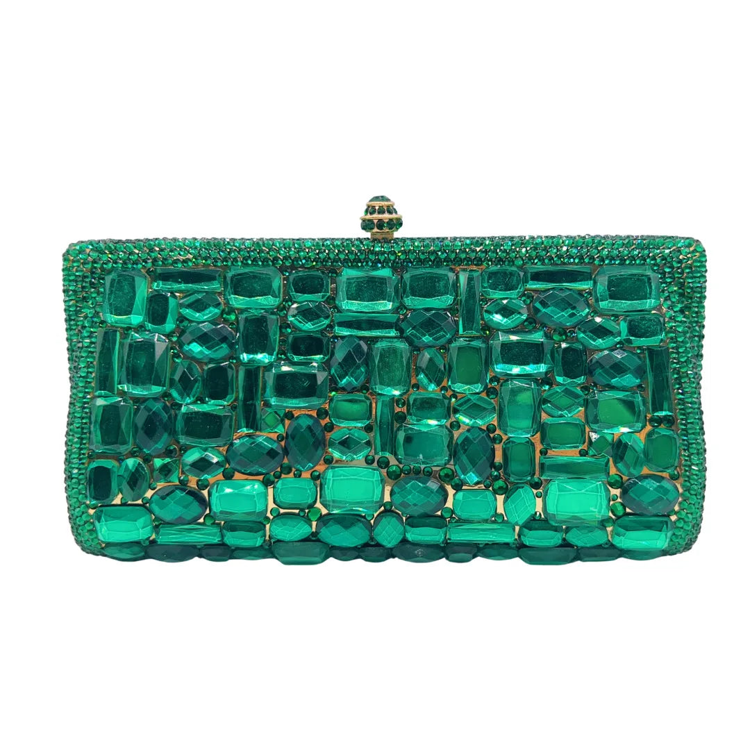 Stone clutch bag new flat bottom glass diamond clutch women's bag handmade diamond dinner bag