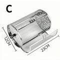 Stainless Steel Rotary Baking Cage Rotisserie Basket Oven Round Rack Basket Non-Stick Washable Grill Roaster Kitchen Accessories