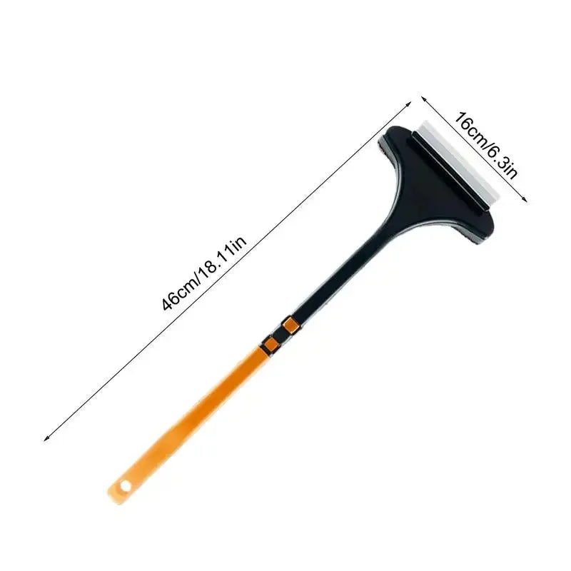 2 in 1 Window Screen Cleaner Brush Extendable Handle Dual Sided Squeegee Scrubber No Disassembly Required Anti Dust Cleaning Too