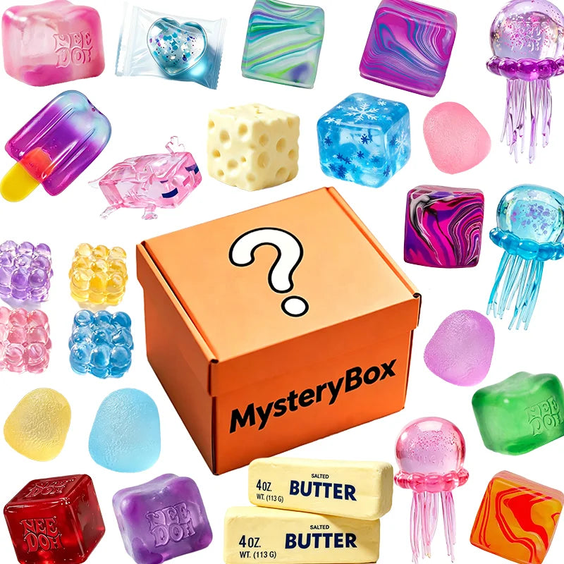 Blind Box Squeeze Fun Surprise Blind Box Random Soft Cute Squishy Toy Mysterious Sensory Stress-Relief Blind Box