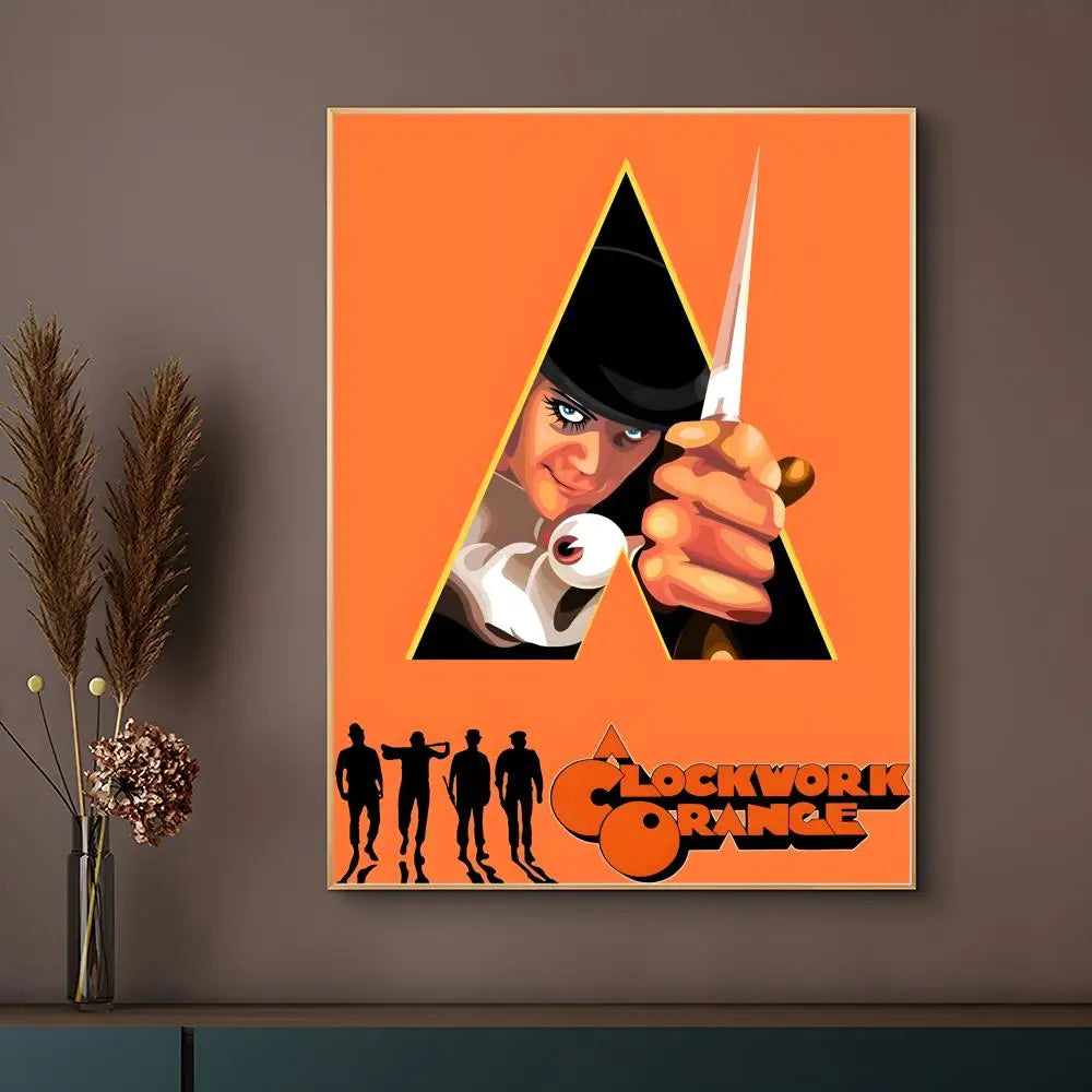 Classic Movie A Clockwork Orange Poster HD Waterproof Self-Adhesive Wall Art – Multi-Scene Use, Top Gift Pick